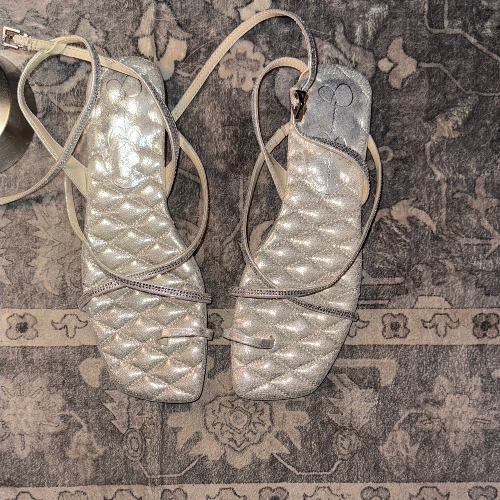 Jessica Simpson Silver Strappy Women's Sandals